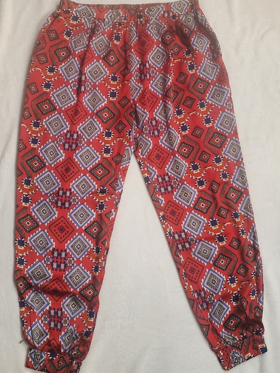 Umgee Pants - Umgee Red Multicolor Aztec Print Top